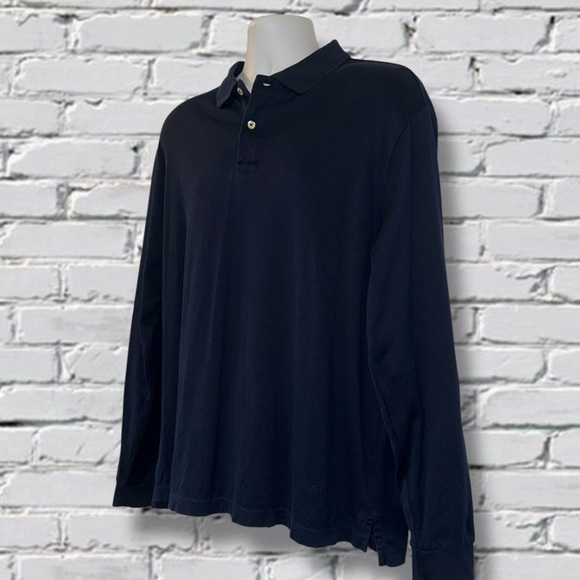 Daniel Cremieux Classic Fit Long Sleeve Polo  Men’s L Navy Blue Diamond Pattern - Picture 6 of 11